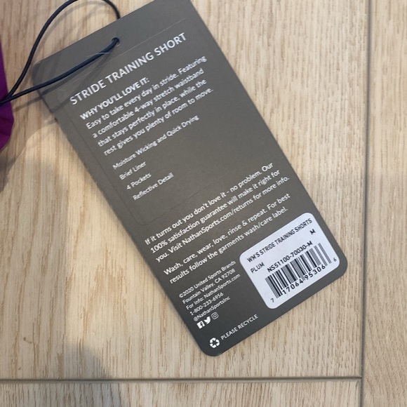 Nathan Purple Stride Running Shorts. NWT - Picture 14 of 16